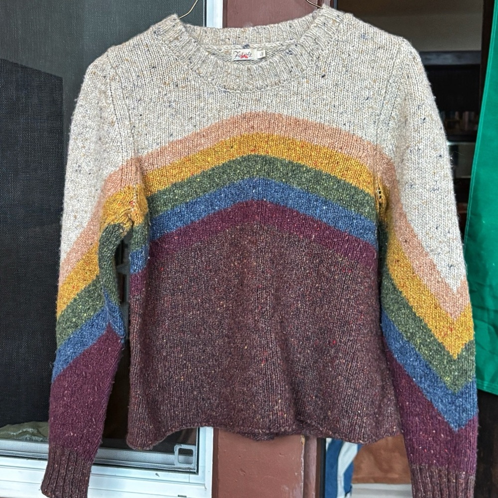 Faherty Multicolor Chevron Women's Sweater